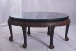 Antique George Zee Asian Carved TEA Coffee TABLE, 7 pcs