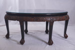 Antique George Zee Asian Carved TEA Coffee TABLE, 7 pcs