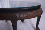 Antique George Zee Asian Carved TEA Coffee TABLE, 7 pcs