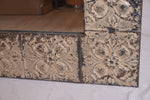 Vintage Pressed Tin Tile Painted Mirror