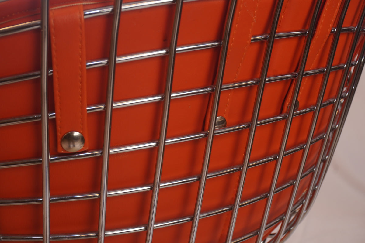 Knoll Bertoia Bar Stools Designed by Harry Bertoia with cushion, Set of 3