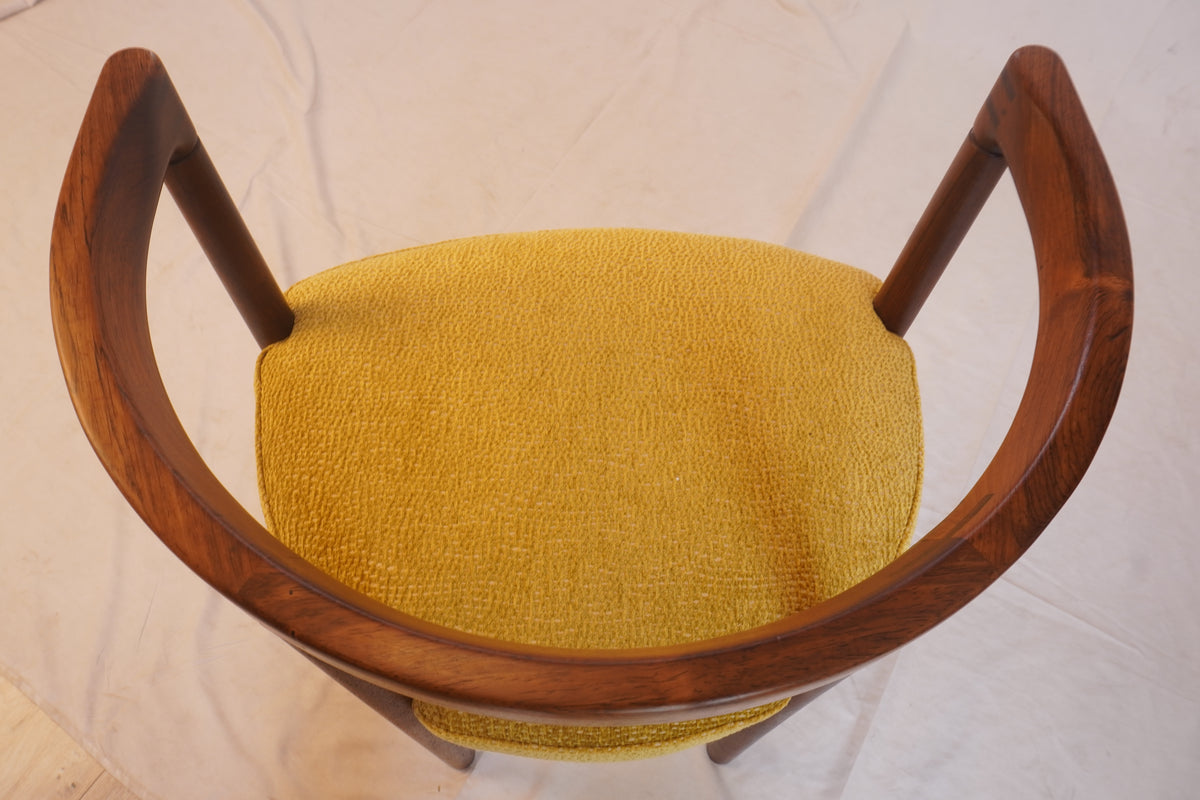 Rare Rosewood Model 195 Dining Chairs by Ole Gjerlov-Knudsen & Torben Lind for France & Son C1960, Set of 4