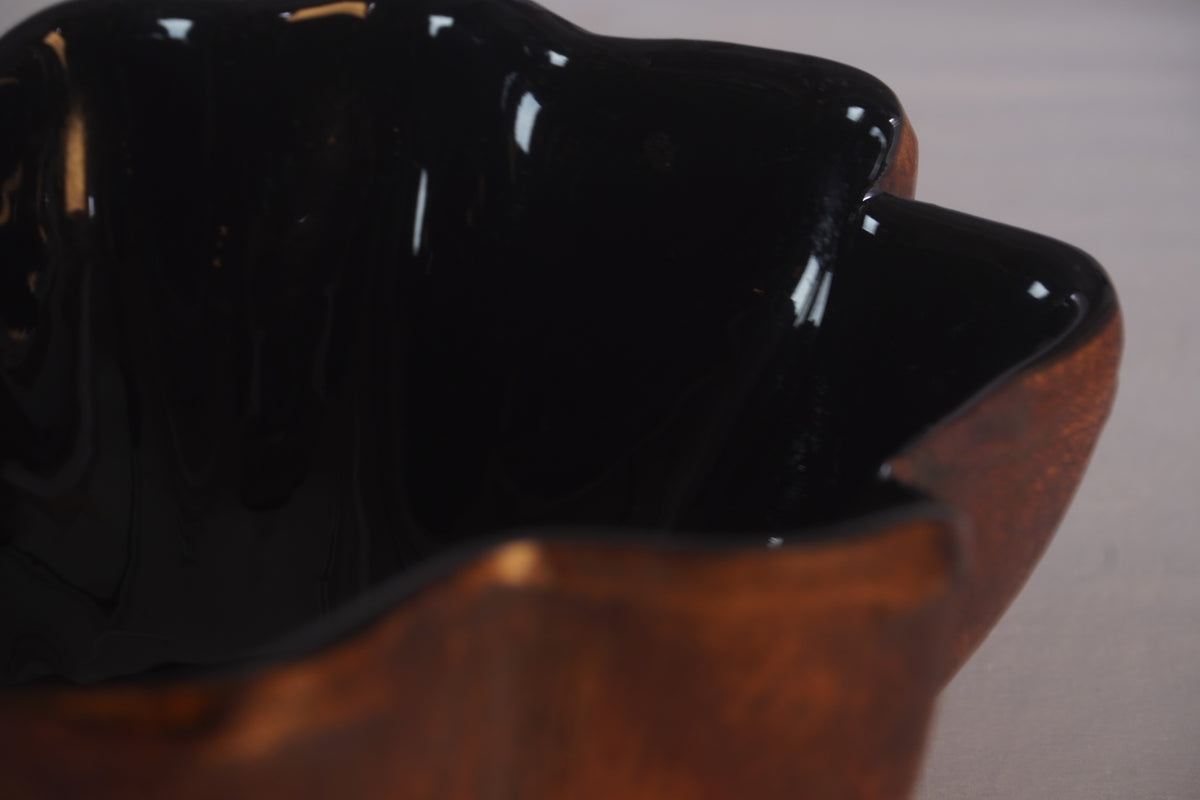 Vintage Ellen Evans Art Pottery Sculpted Seashell Bowl 1996