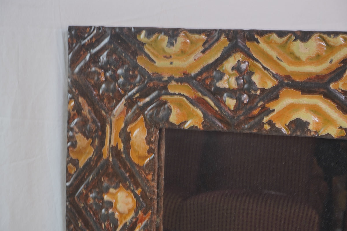 Vintage Tin Frame Mirror