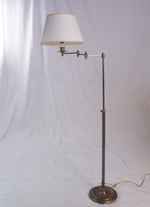 Vintage Maison Jansen Style Swing-Arm Brass Adjustable Reading Floor Lamp