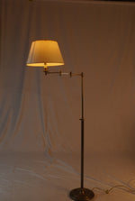Vintage Maison Jansen Style Swing-Arm Brass Adjustable Reading Floor Lamp