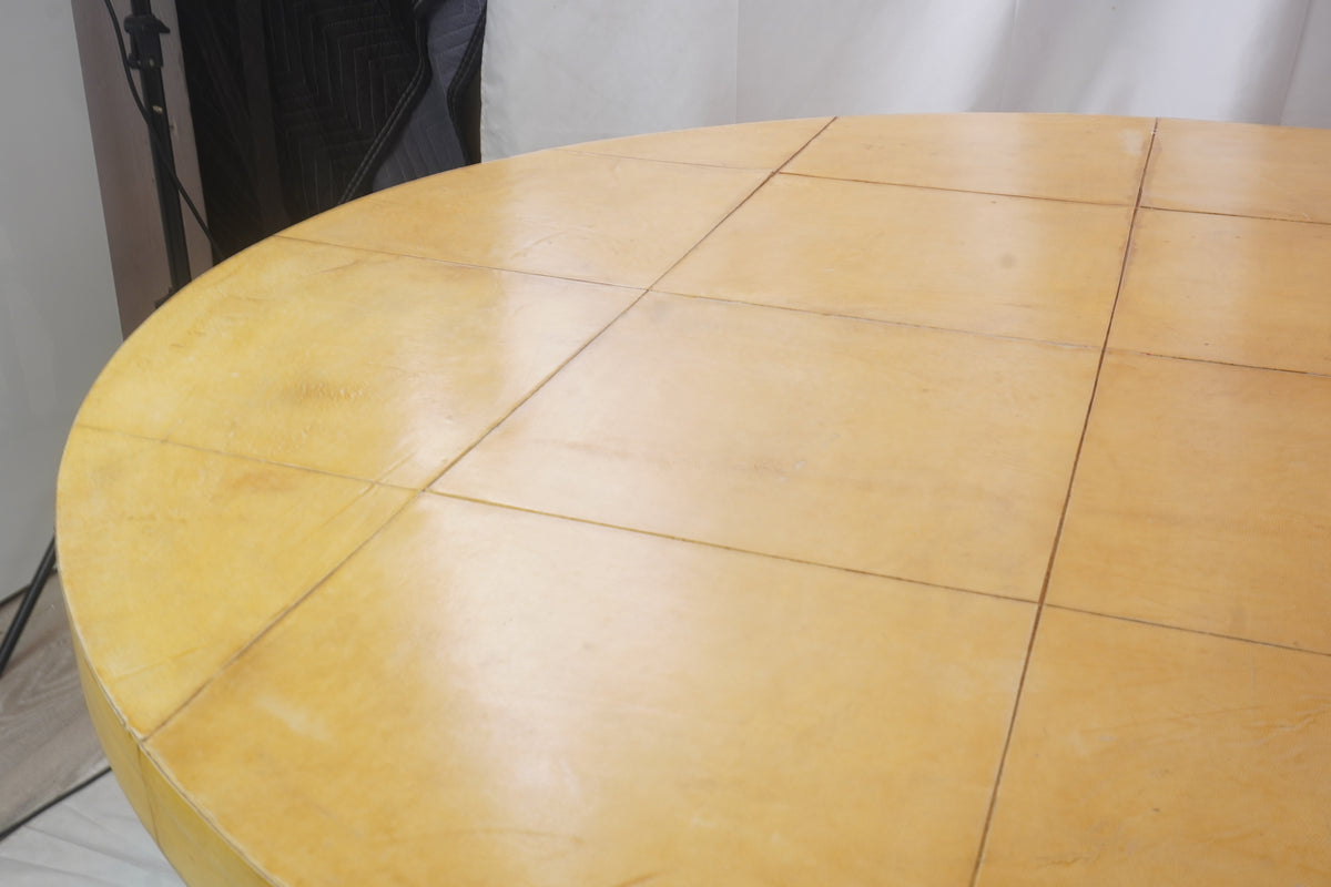 Karl Spring MCM Lacquered Goatskin Dining, Conference Table  C1970s