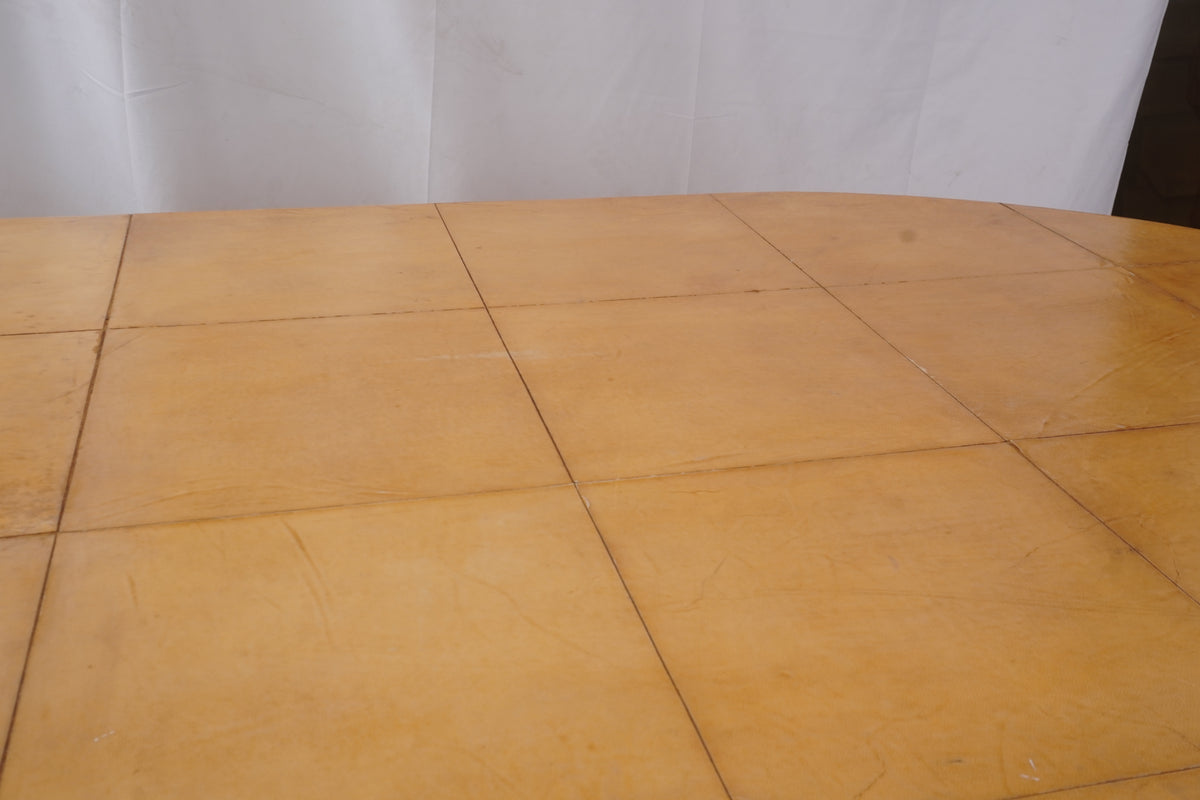 Karl Spring MCM Lacquered Goatskin Dining, Conference Table  C1970s