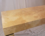 Sally Sirkin Lewis Faux Goatskin Parchment Lacquered Console for J. Robert Scott