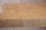 Sally Sirkin Lewis Faux Goatskin Parchment Lacquered Console for J. Robert Scott