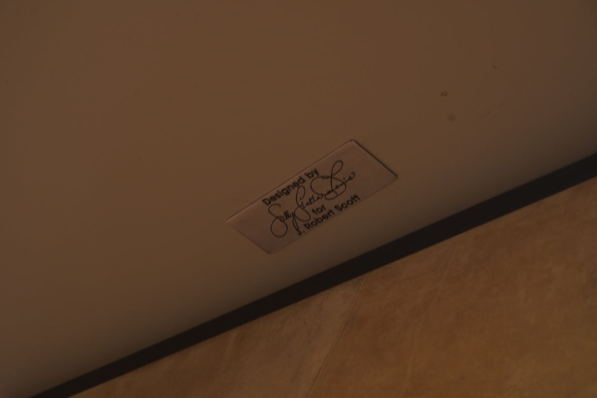 Sally Sirkin Lewis Faux Goatskin Parchment Lacquered Console for J. Robert Scott