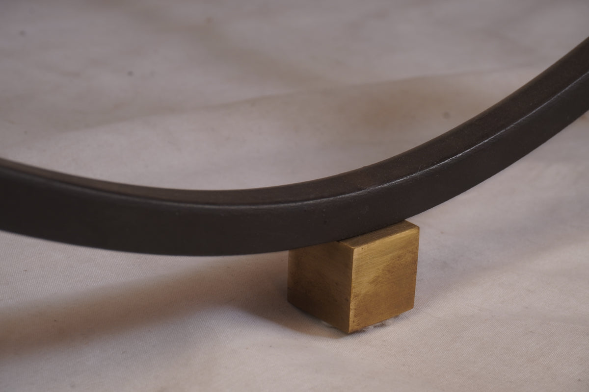 Arteriors Felice Iron Brass Alpaca Bench