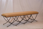 Arteriors Felice Iron Brass Alpaca Bench