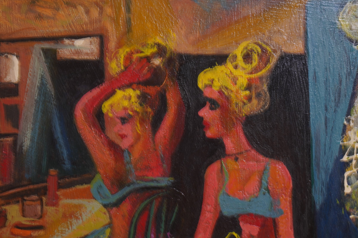 William Gropper Behind the Set Oil Painting, 20th Century