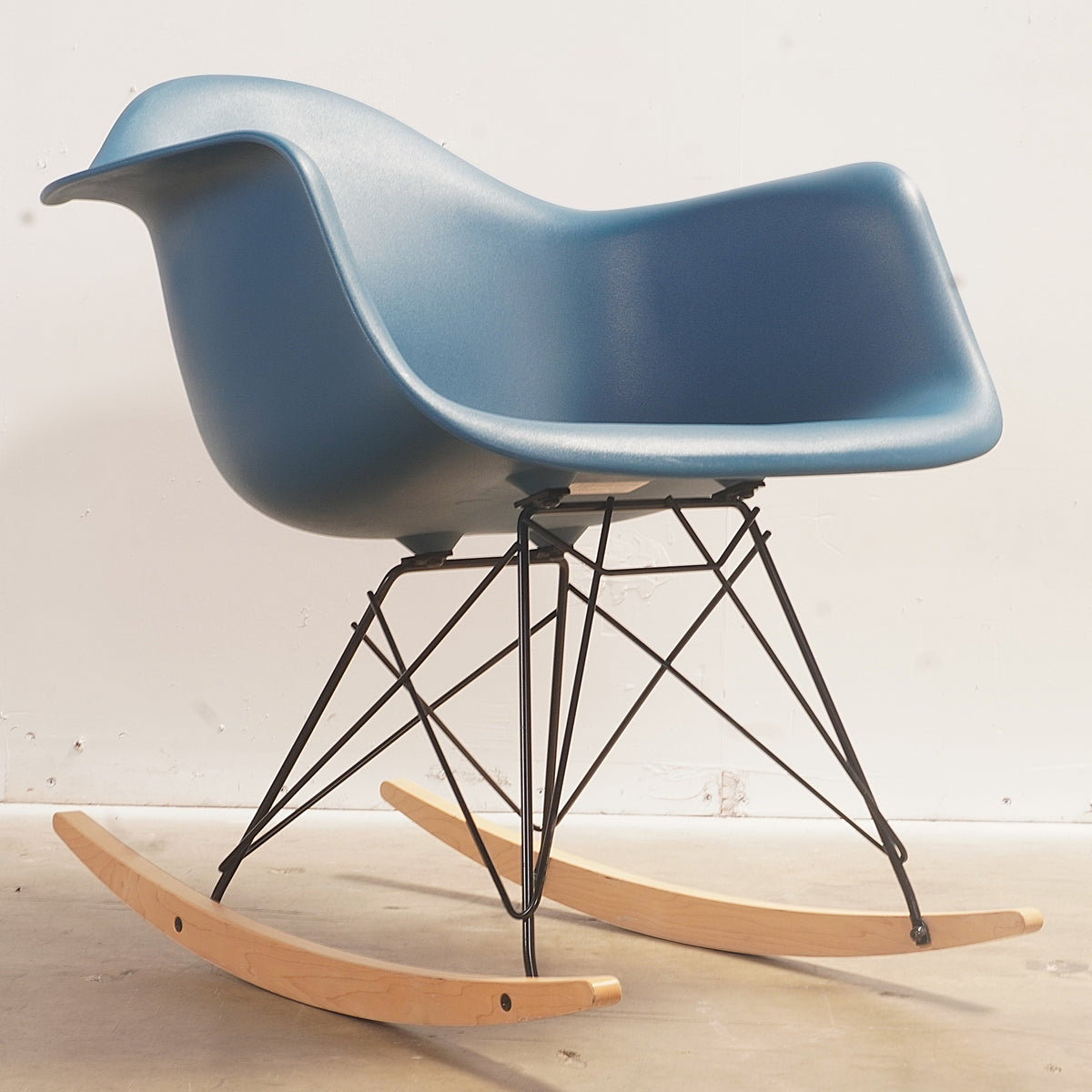 Eames Molded Plastic Armchair, Rocker Base from Herman Miller