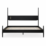 Dansk Handmade Ebonized Oak and Brass by Chris Earl King size Bed Frame