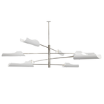Rare David Weeks x Large Torroja Eight Light Tiered Pendant Light, Chandelier by Eduardo Torroja