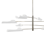 Rare David Weeks x Large Torroja Eight Light Tiered Pendant Light, Chandelier by Eduardo Torroja