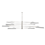Rare David Weeks x Large Torroja Eight Light Tiered Pendant Light, Chandelier by Eduardo Torroja