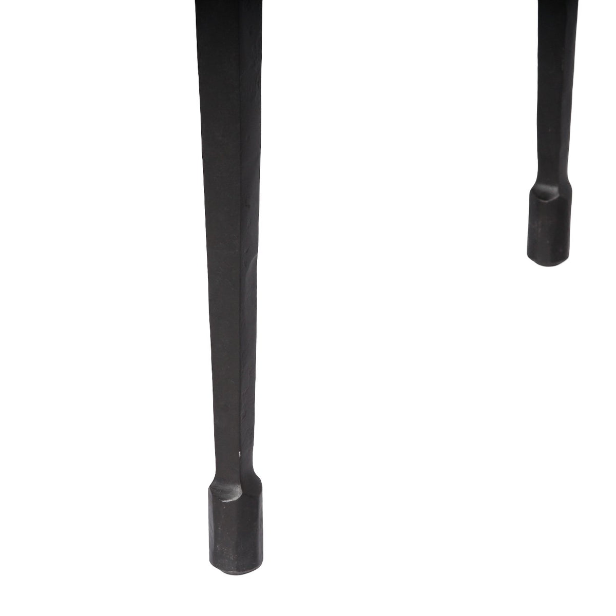 Diego Giacometti Style Hammered Cast Iron & Slate Top Occasional Table