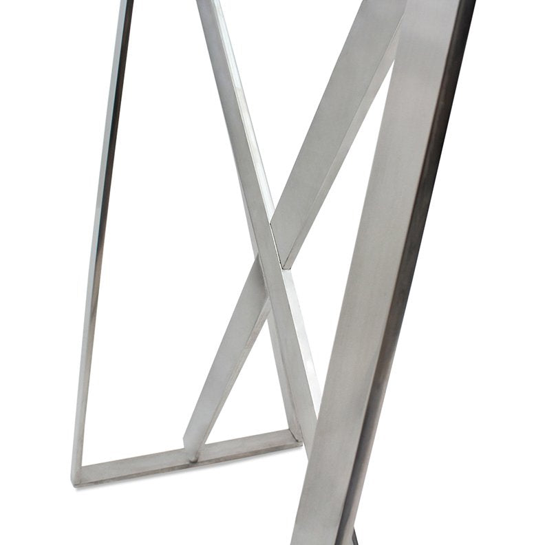 Vintage Modern Glass Drafting Table with Adjustable Sawhorse Legs