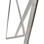 Vintage Modern Glass Drafting Table with Adjustable Sawhorse Legs
