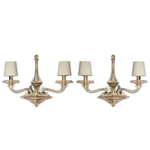 Vintage Donghia Italian Murano Stellare Hand-Blown with Gold Dust Wall Sconces, Pair of