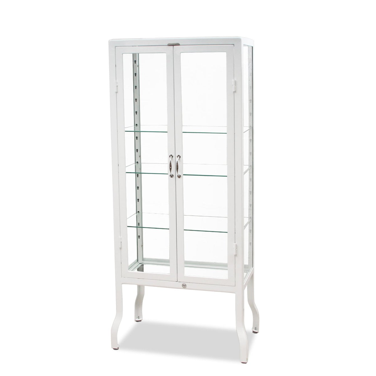 Dulton Modern Industrial Style Steel and Glass Medical Cabinet