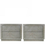 Pair of RH Herringbone Closed Nightstands