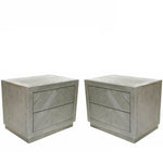 Pair of RH Herringbone Closed Nightstands