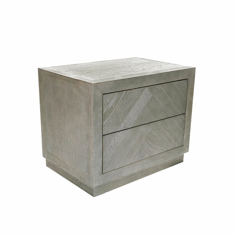 Pair of RH Herringbone Closed Nightstands