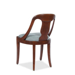 Empire Style Gondola Mahogany Dining Chairs with French Polish, Set of 6