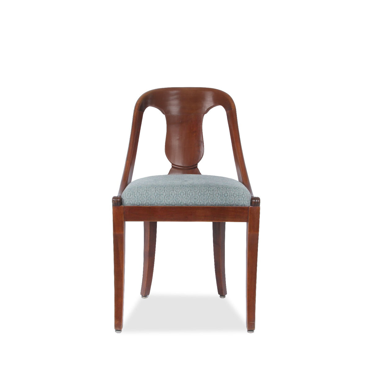 Empire Style Gondola Mahogany Dining Chairs with French Polish, Set of 6