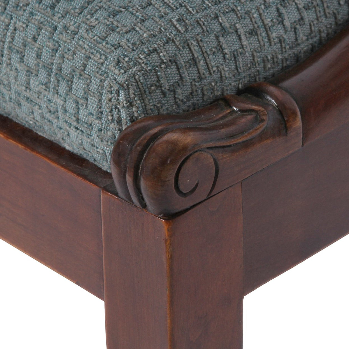 Empire Style Gondola Mahogany Dining Chairs with French Polish, Set of 6