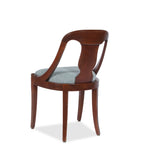 Empire Style Gondola Mahogany Dining Chairs with French Polish, Set of 6
