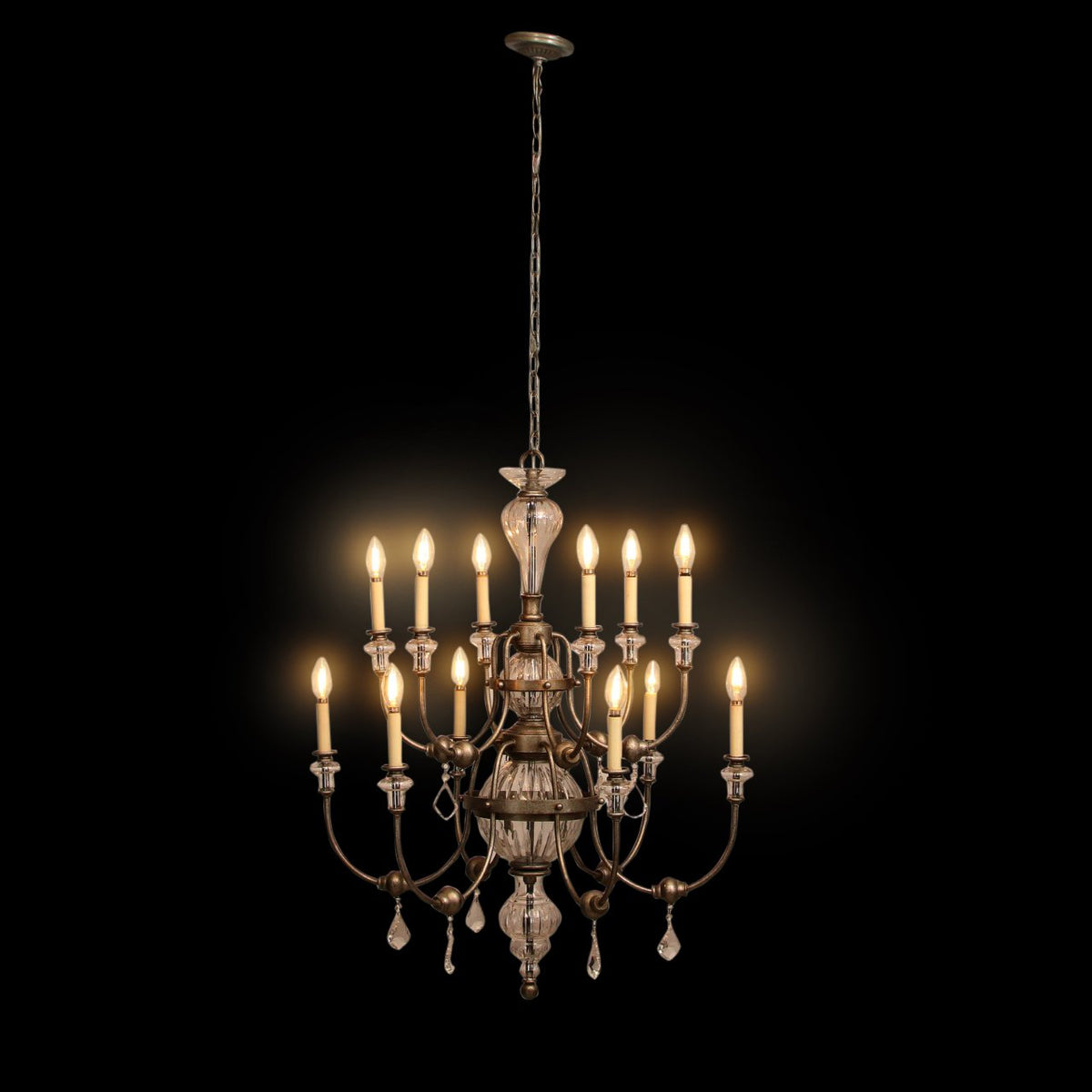 FRENCH COUNTRY Distressed Chandelier