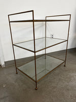 Niermann Weeks Fantome Bar Cart with Gold Leaf Finish
