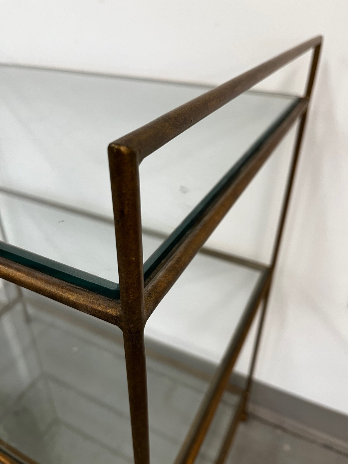 Niermann Weeks Fantome Bar Cart with Gold Leaf Finish