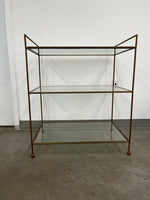 Niermann Weeks Fantome Bar Cart with Gold Leaf Finish
