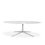 Florence Knoll Oval Carrara Marble Top Dining Table