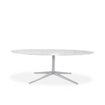 Florence Knoll Oval Carrara Marble Top Dining Table