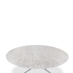 Florence Knoll Oval Carrara Marble Top Dining Table