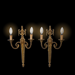 French Louis XVI Style Bronze Wall Sconces, Pair of