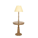 French Victorian Style Brass and Wood Hand Carved Lamp Side Table
