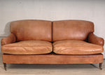 George Smith Scroll Arm Leather Sofa