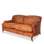 George Smith Scroll Arm Leather Sofa