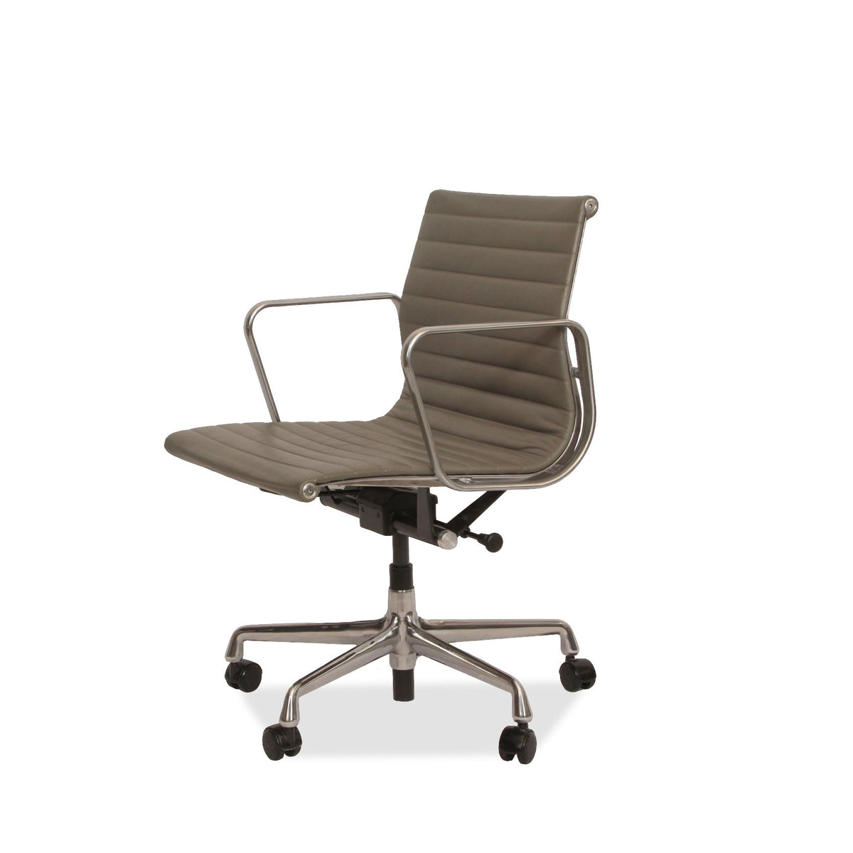 Herman Miller Eames Aluminum Group Leather Management Desk Chair