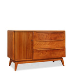 Heywood-Wakefield Credenza Cabinet with Tambour Door and Drawers