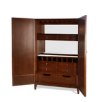 Hickory Chair Furniture Antiqued Mirrored Bar Cabinet Credenza Breakfront Sideboard