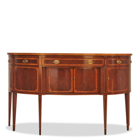 Hickory American Masterpiece Collection Inlaid Mahogany Sideboard Demilune